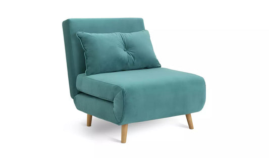 Habitat Roma Single Compact Fabric Chairbed - Tea