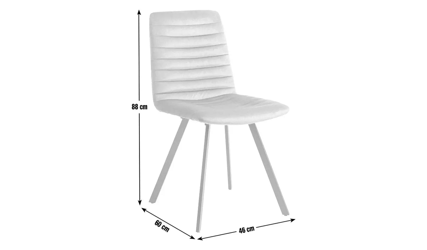 Keaton Pair of Velvet Dining Chairs - Copper