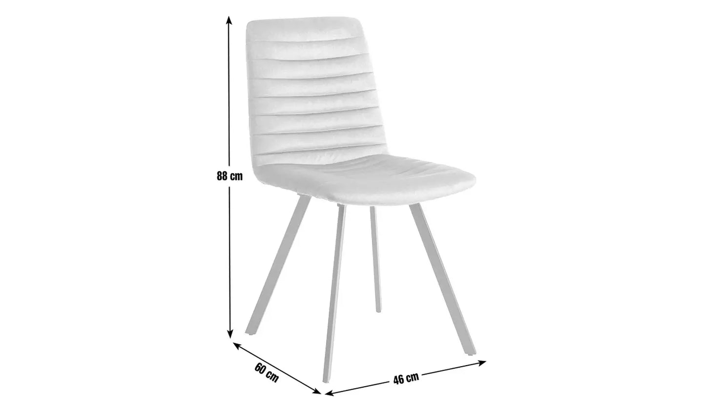 Keaton Pair of Velvet Dining Chairs - Copper