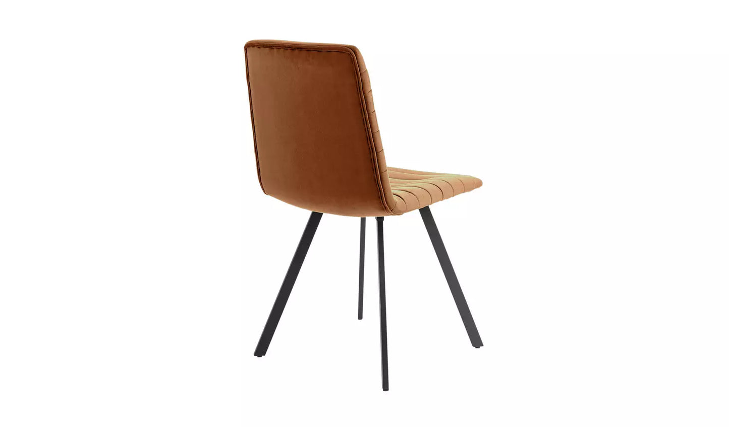 Keaton Pair of Velvet Dining Chairs - Copper