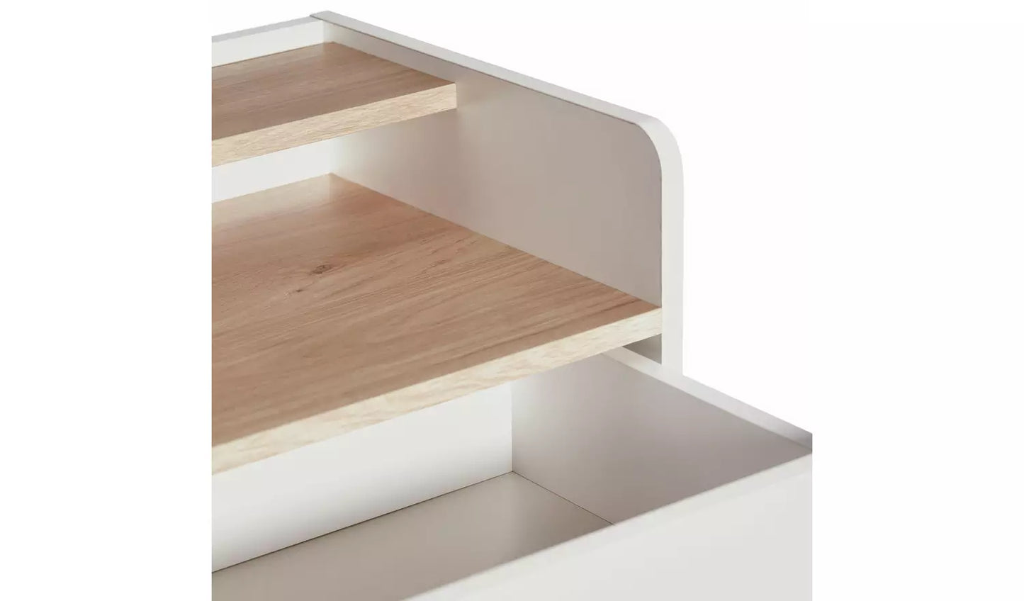 Assembled Skandi 4 Drawer Chest with Shelf - White Two Tone