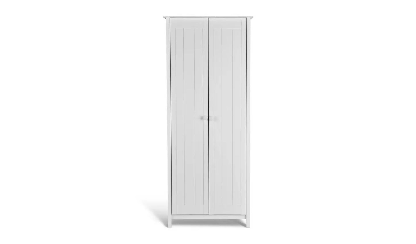Assembled Scandinavia 2 Door Wardrobe - White