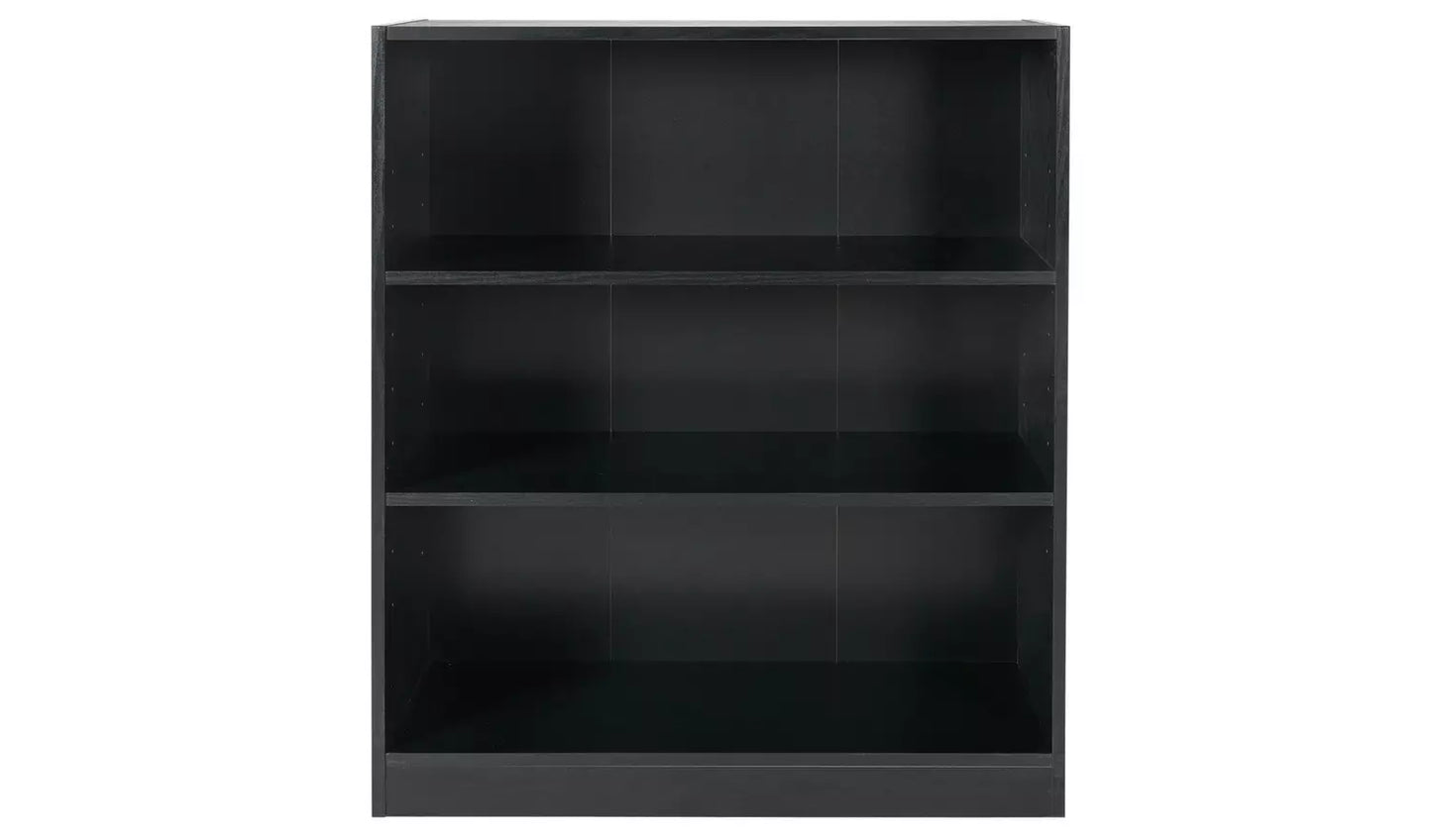 Assembled Maine Short Bookcase - Black