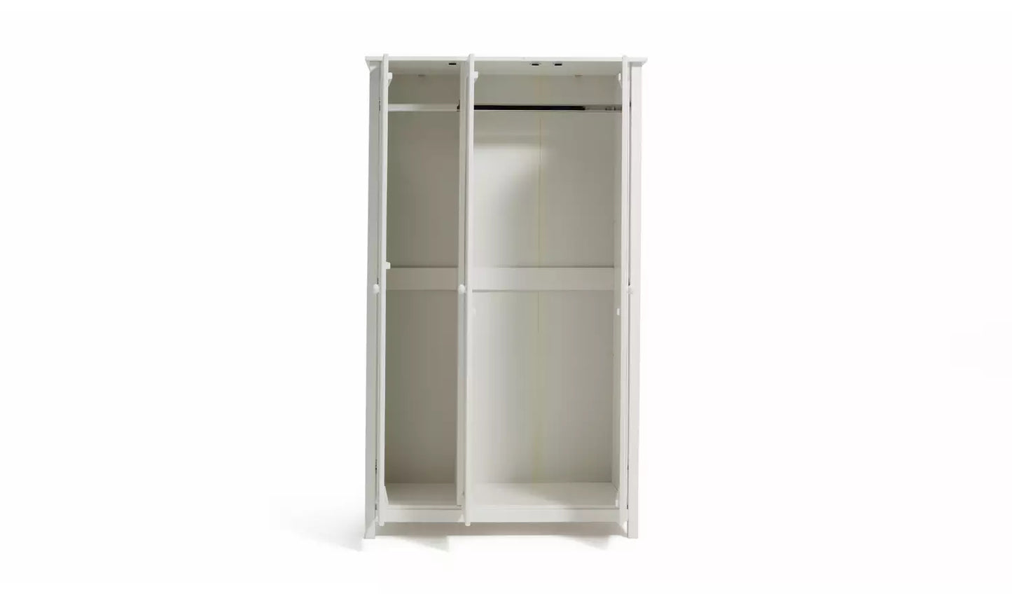 Scandinavia 3 Door Mirrored Wardrobe - White