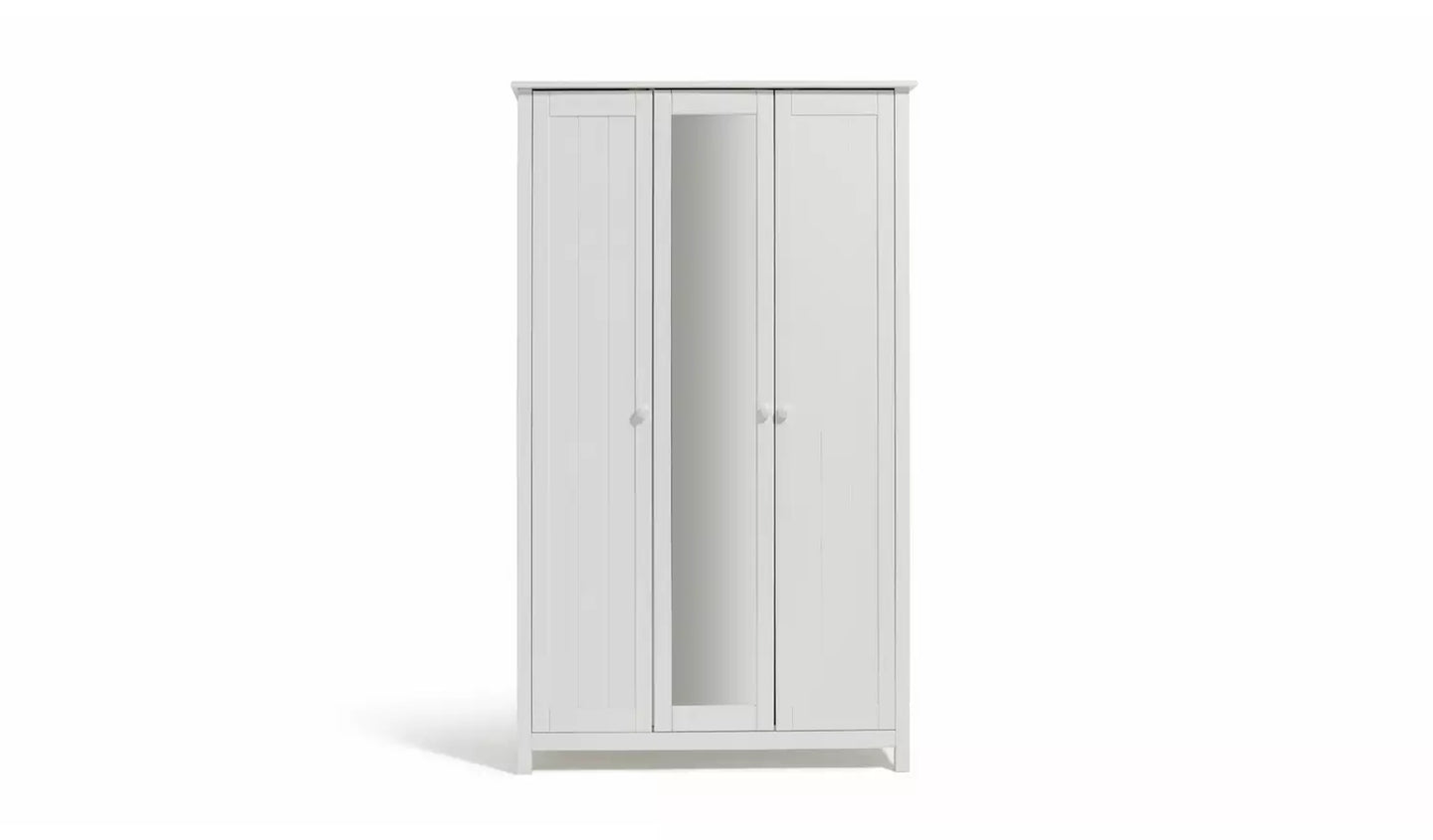 Scandinavia 3 Door Mirrored Wardrobe - White