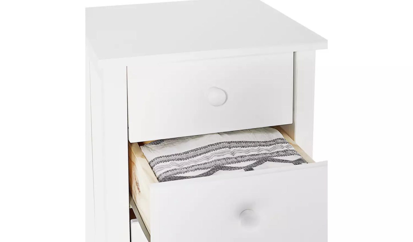 Assembled Scandinavia 7 Drawer Tallboy - White