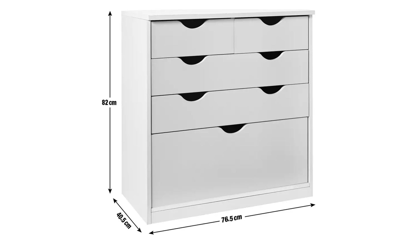 Assembled Habitat Kids Pagnell 5 Drawer Chest - White