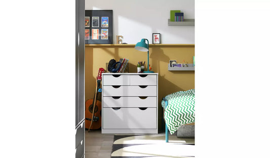 Assembled Habitat Kids Pagnell 5 Drawer Chest - White