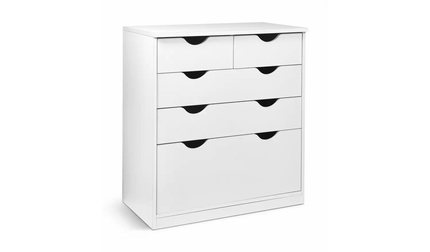 Assembled Habitat Kids Pagnell 5 Drawer Chest - White