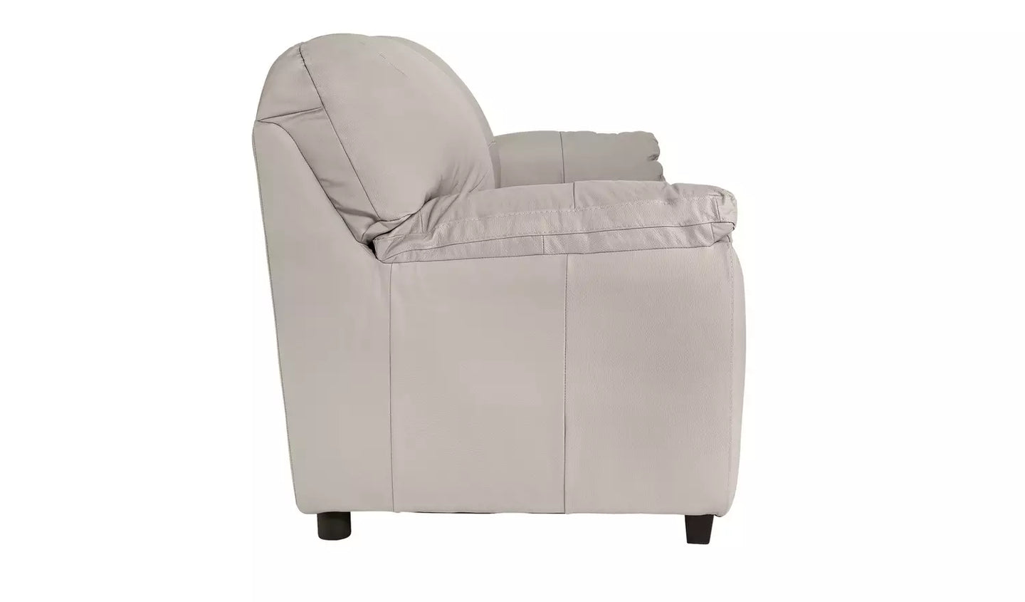 Milano Leather 3 Seater Sofa - Light Grey