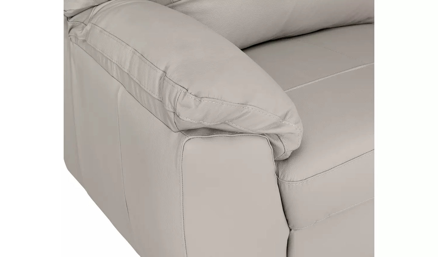 Milano Leather 3 Seater Sofa - Light Grey