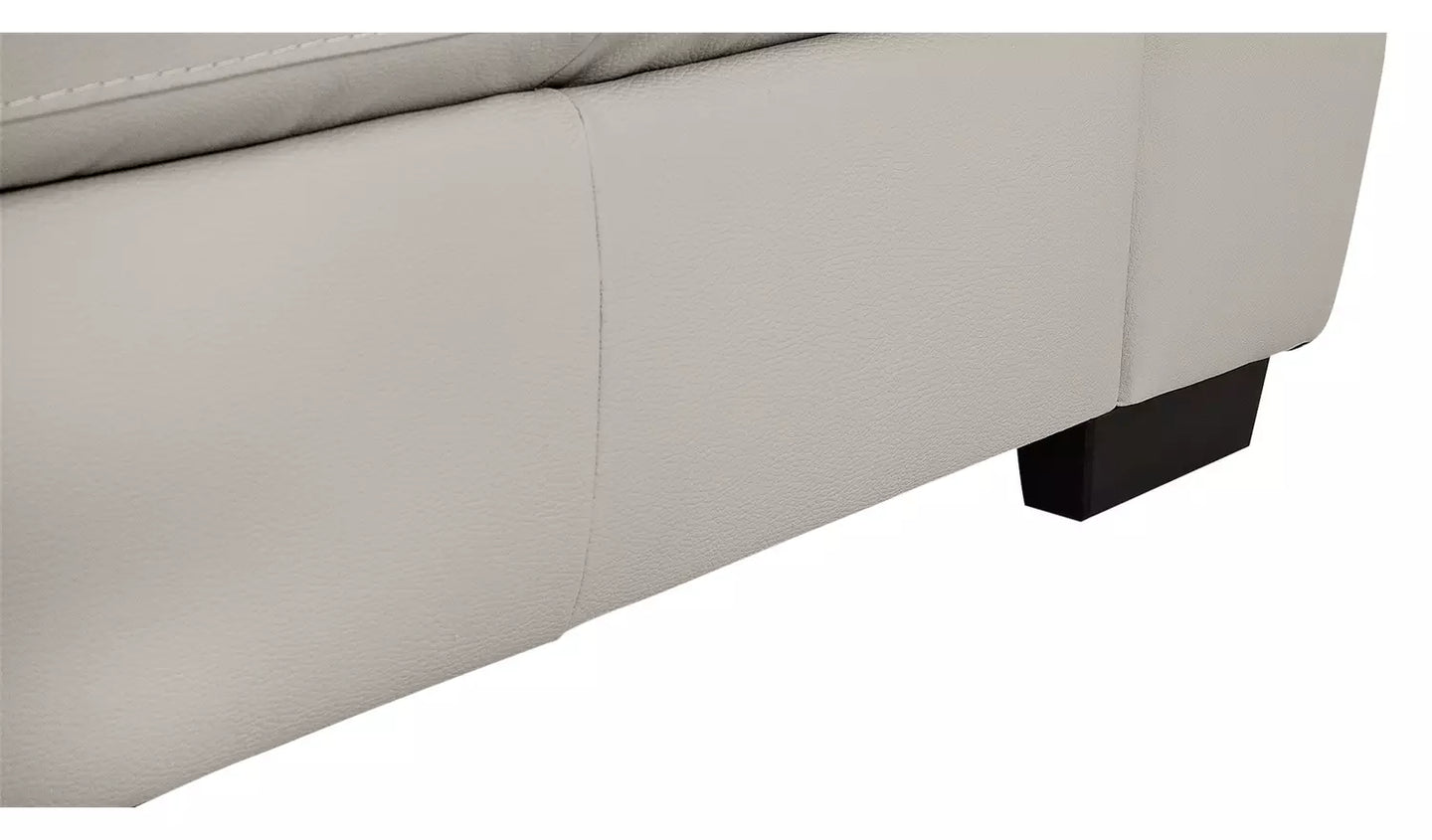 Milano Leather 3 Seater Sofa - Light Grey