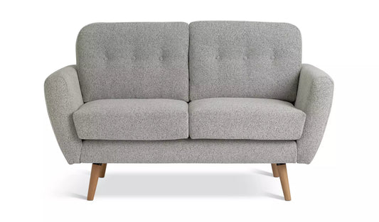 Assembled Habitat Finney Fabric 2 Seater Sofa - Grey