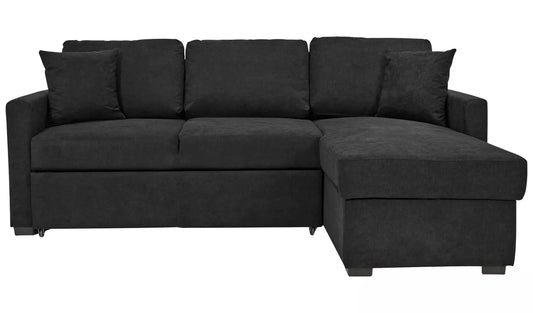 Habitat Reagan RH Storage Corner Chaise Sofa Bed - Charcoal