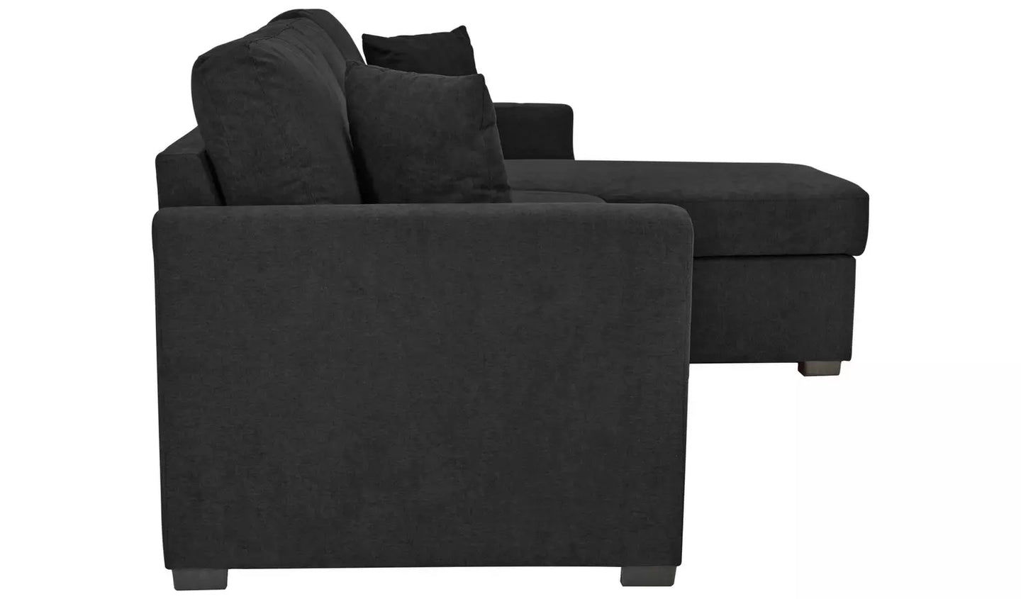 Habitat Reagan RH Storage Corner Chaise Sofa Bed - Charcoal