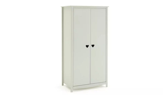 Assembled Kids Mia 2 Door Wardrobe - White
