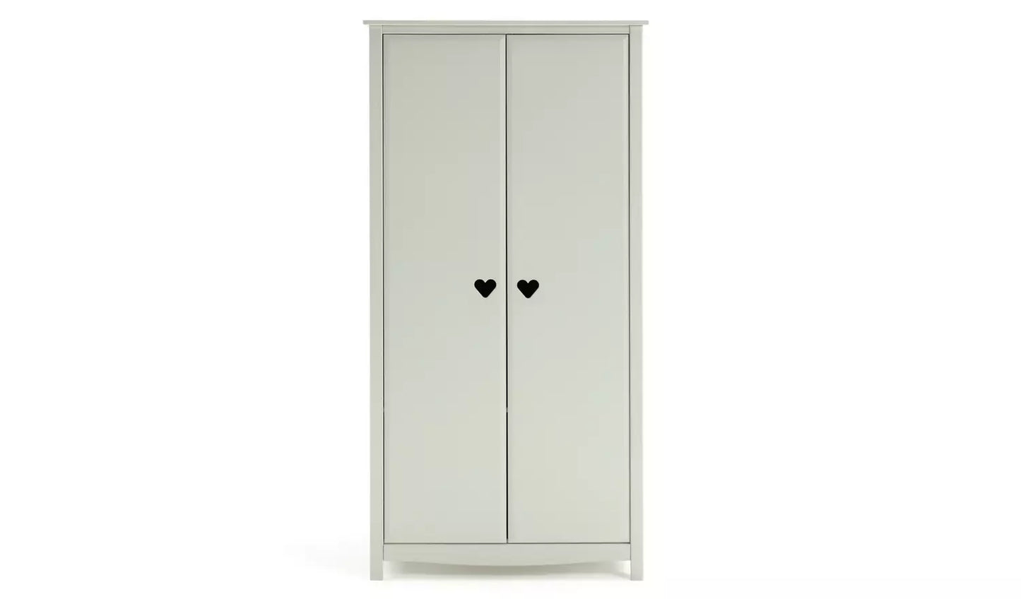Assembled Kids Mia 2 Door Wardrobe - White