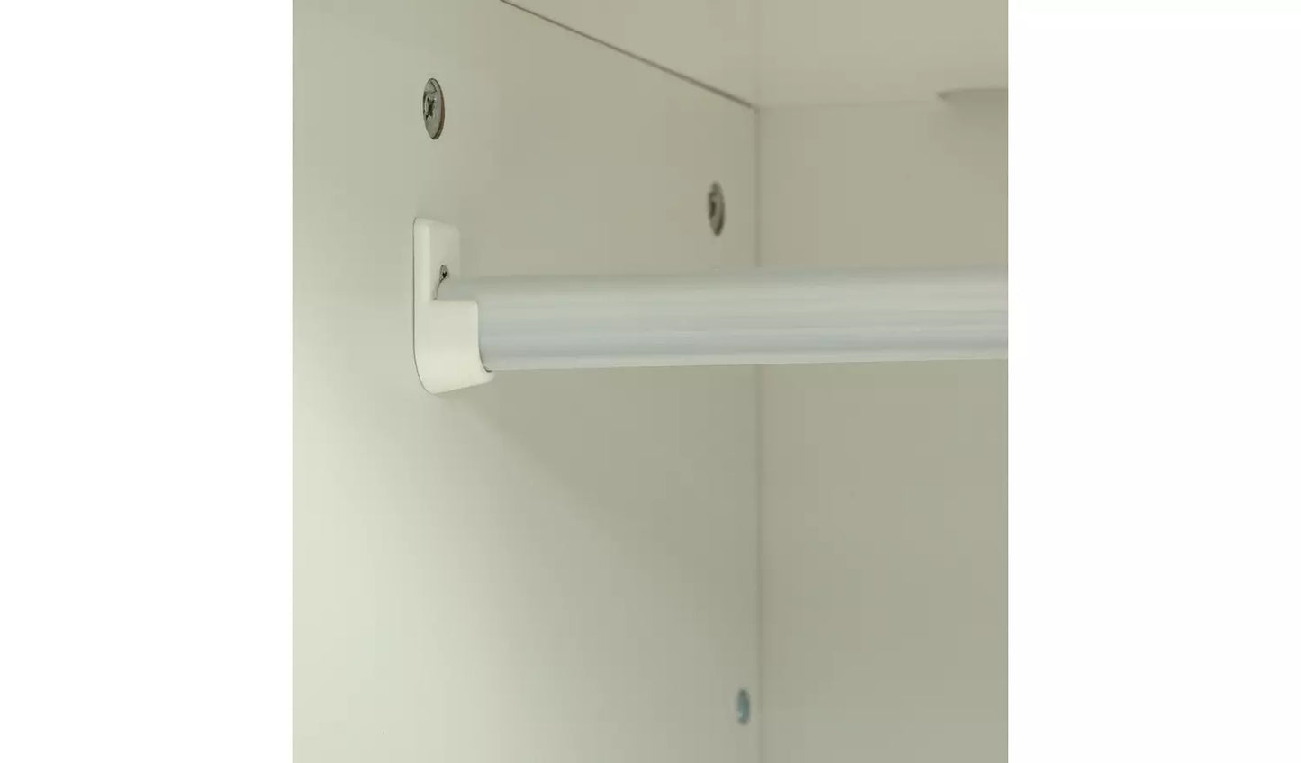 Assembled Kids Mia 2 Door Wardrobe - White