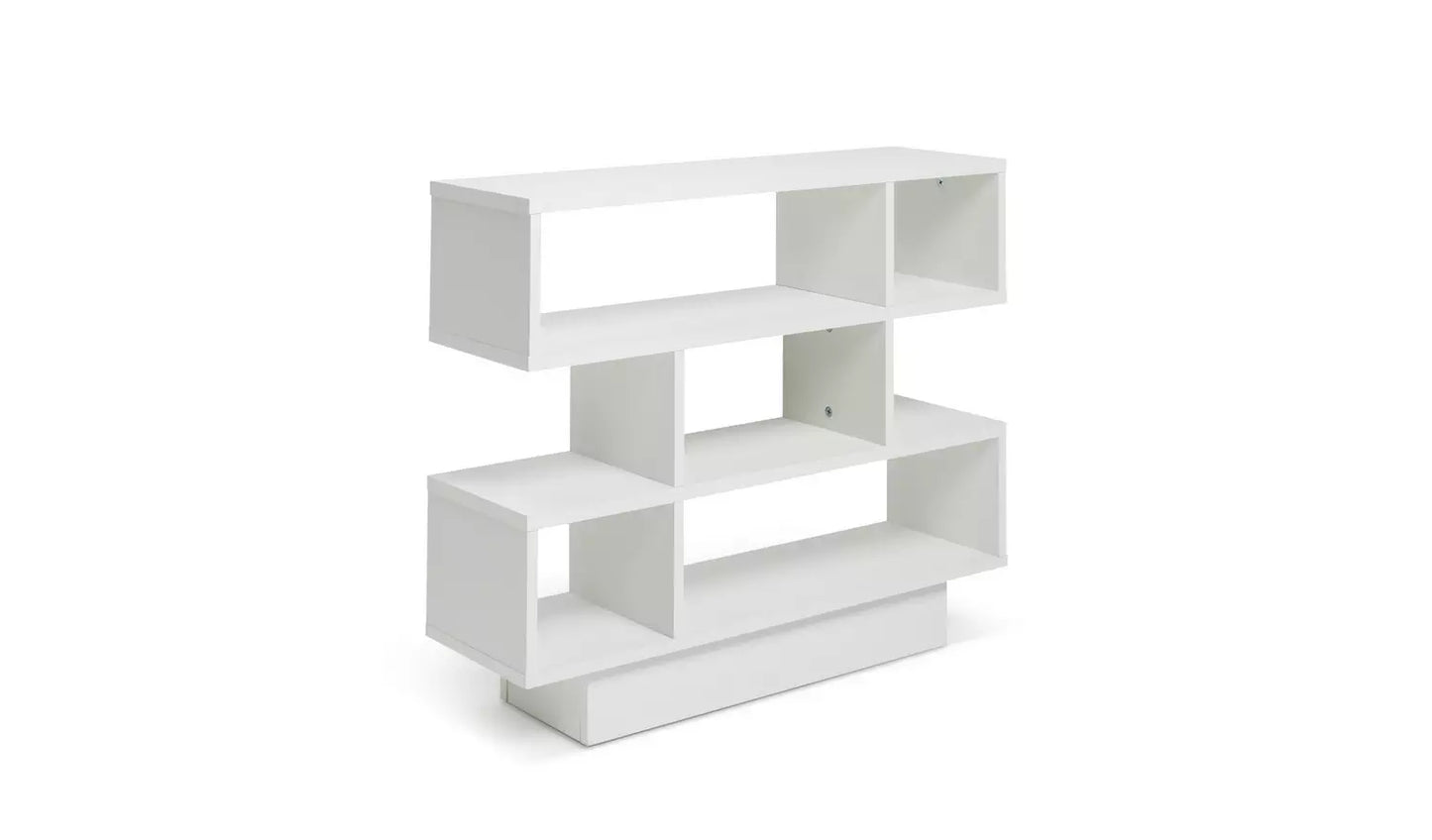 Assembled Habitat Cubes Short Shallow Shelving Unit - White