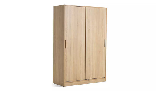 Assembled Nova 2 Door Sliding Wardrobe - Oak