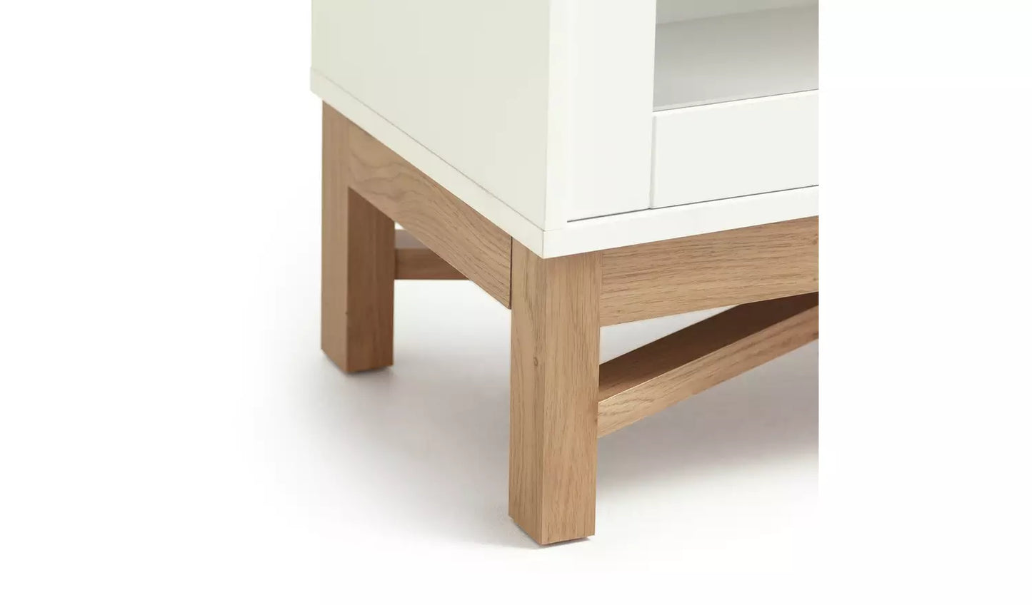 Assembled Habitat Zander Display Unit - White & Oak Effect