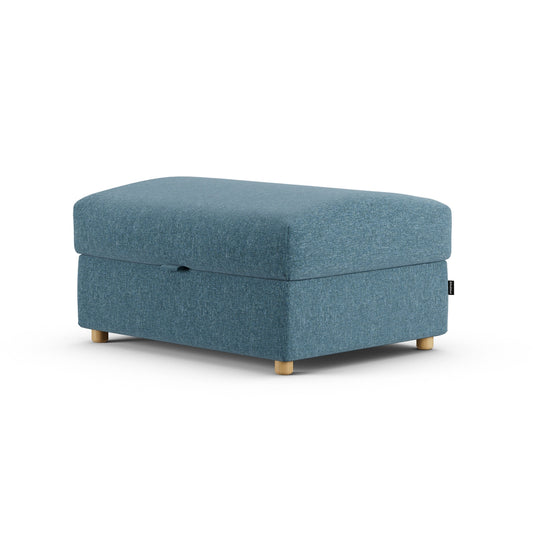Habitat Holmfirth Fabric Footstool - Blue