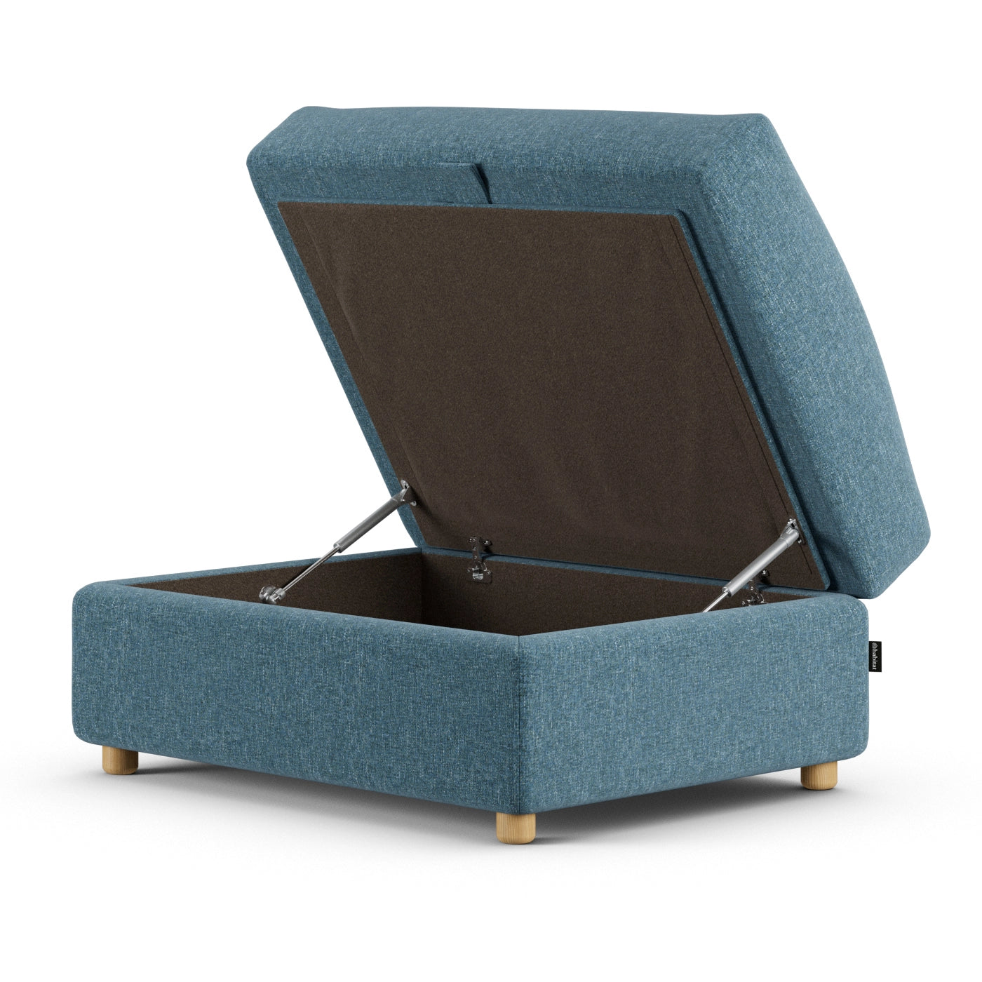 Habitat Holmfirth Fabric Footstool - Blue