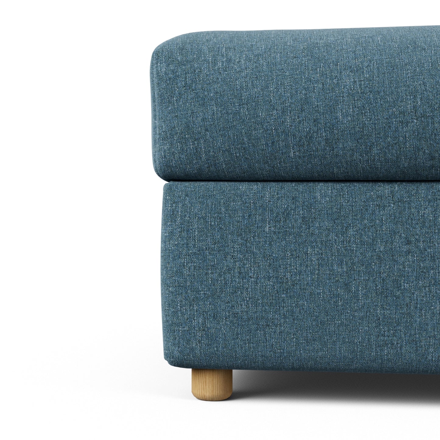 Habitat Holmfirth Fabric Footstool - Blue