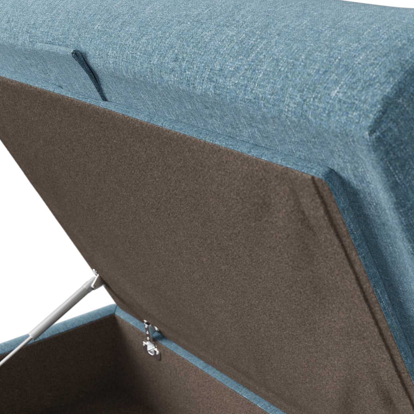 Habitat Holmfirth Fabric Footstool - Blue