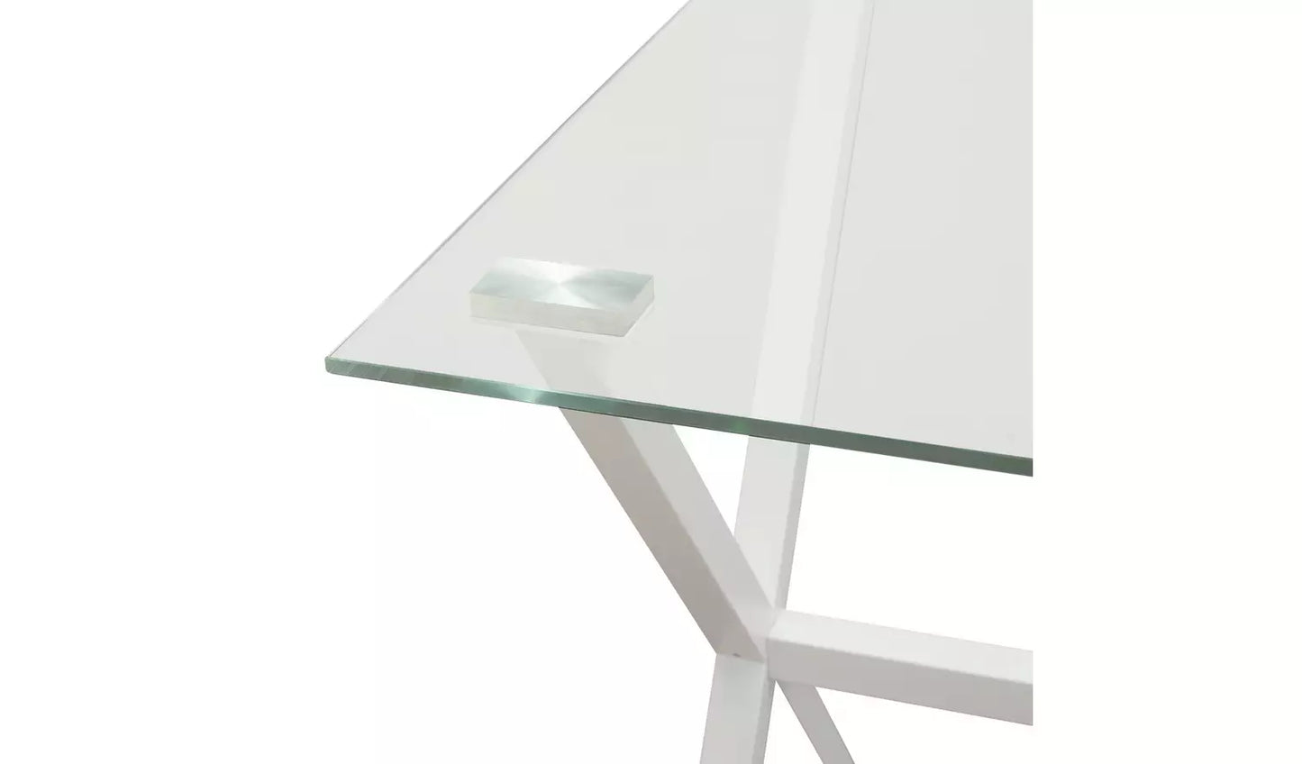 Assembled Habitat Dria 1 Drawer Office Desk - White