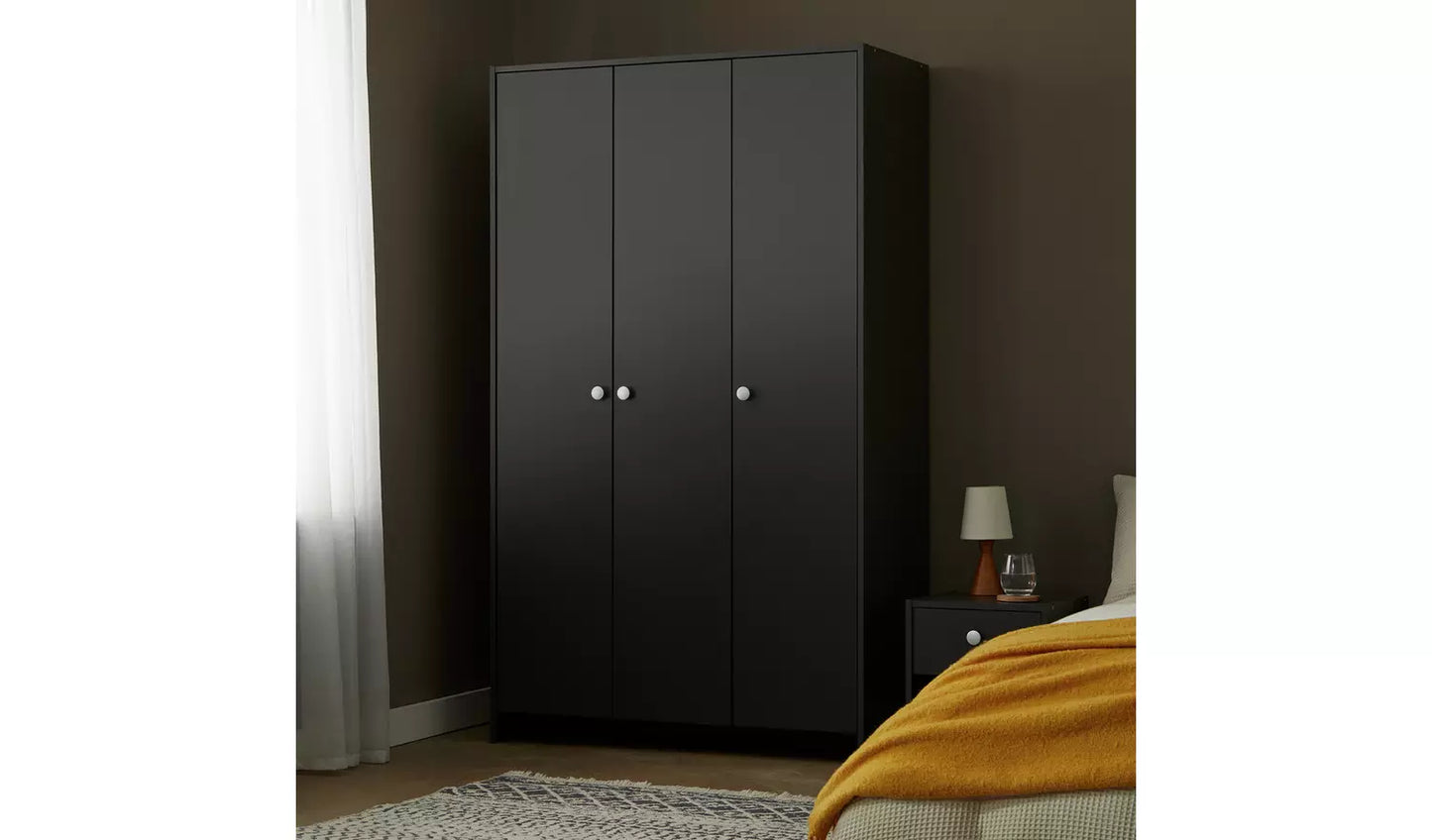 Seville 3 Door Wardrobe - Anthracite