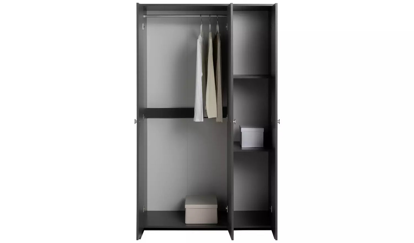 Seville 3 Door Wardrobe - Anthracite