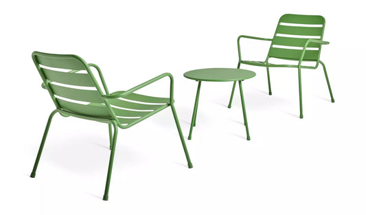 Habitat Annika 2 Seater Metal Garden Bistro Set - Green