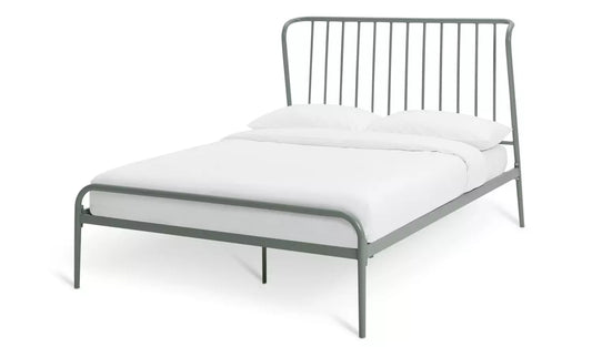 Habitat Kanso Small Double Metal Bed Frame - Sage Green