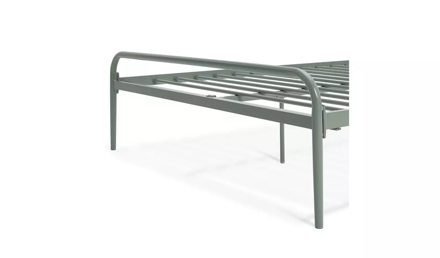 Habitat Kanso Small Double Metal Bed Frame - Sage Green