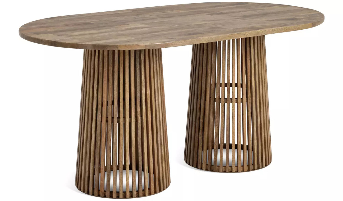 Assembled Habitat Jericho Solid Wood 6 Seater Dining Table - Natural
