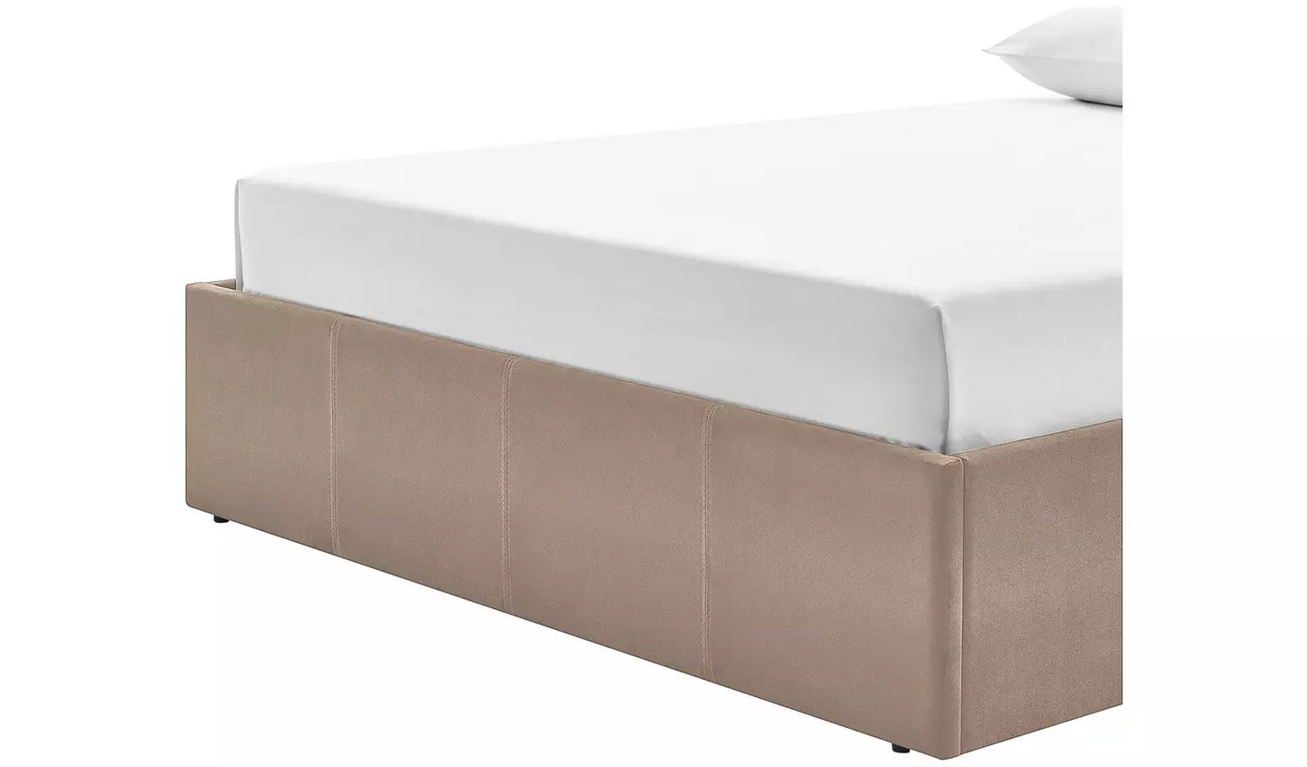 Luca Double End Lift Ottoman Bed - Latte