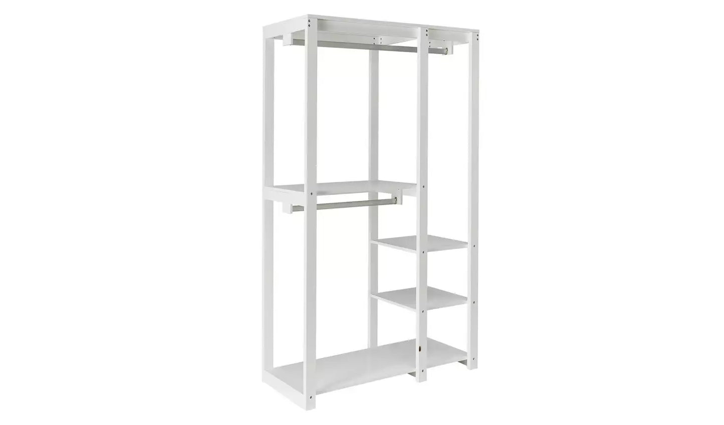 Open Decorative Wardrobe Unit - White