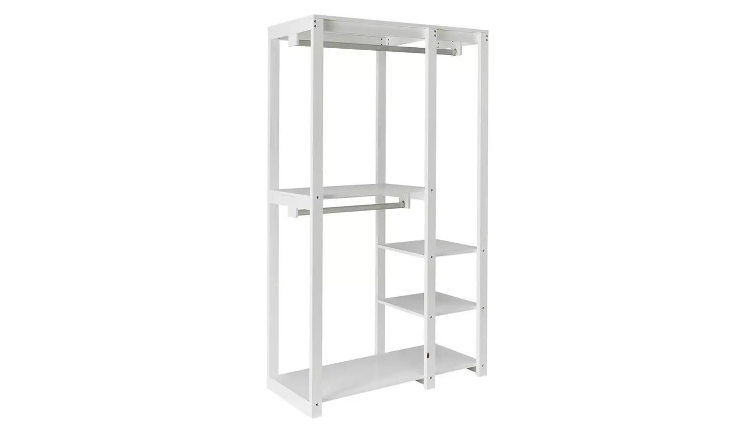 Open Decorative Wardrobe Unit - White