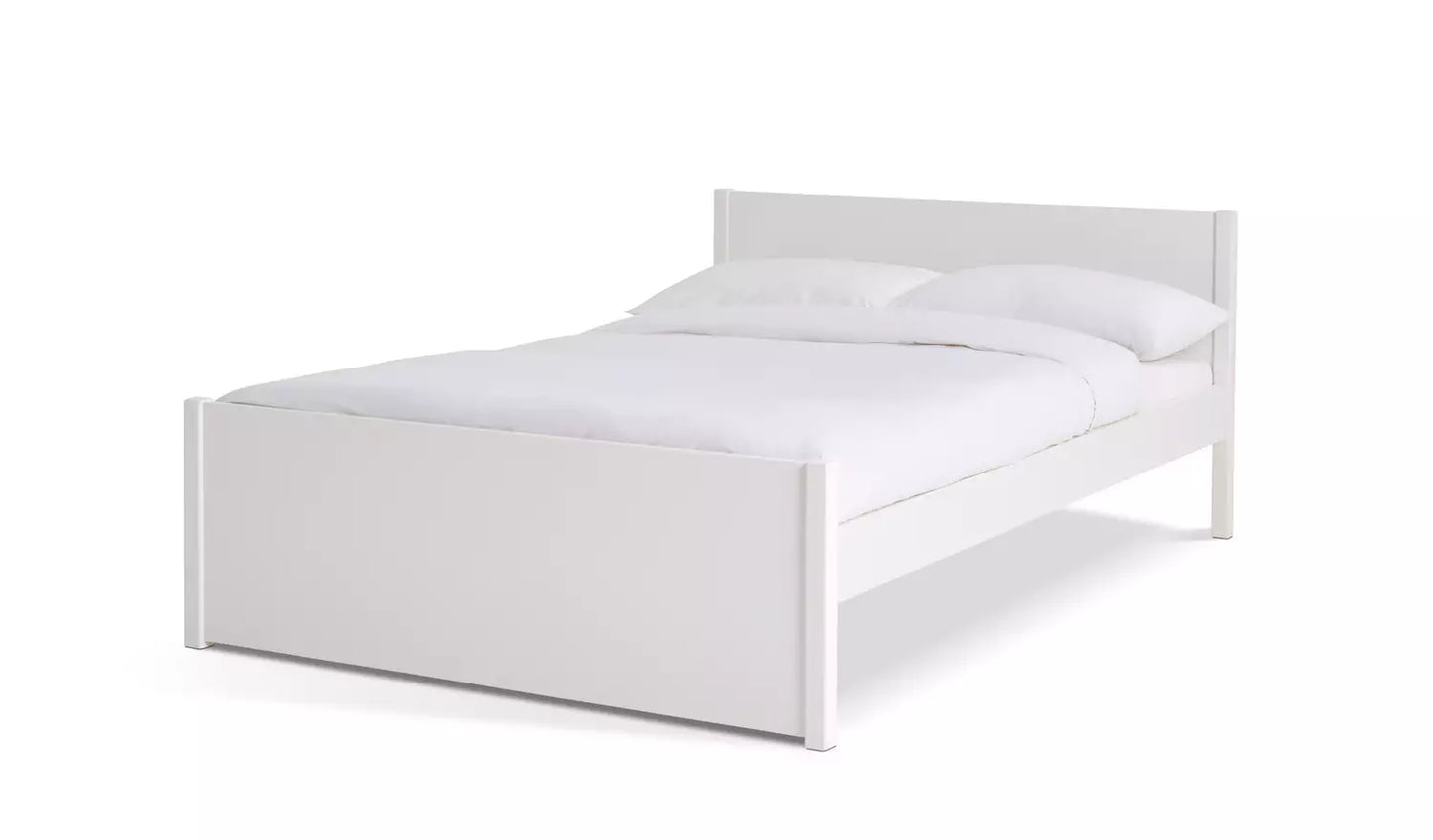 Jenson Small Double Wooden Bed Frame - White
