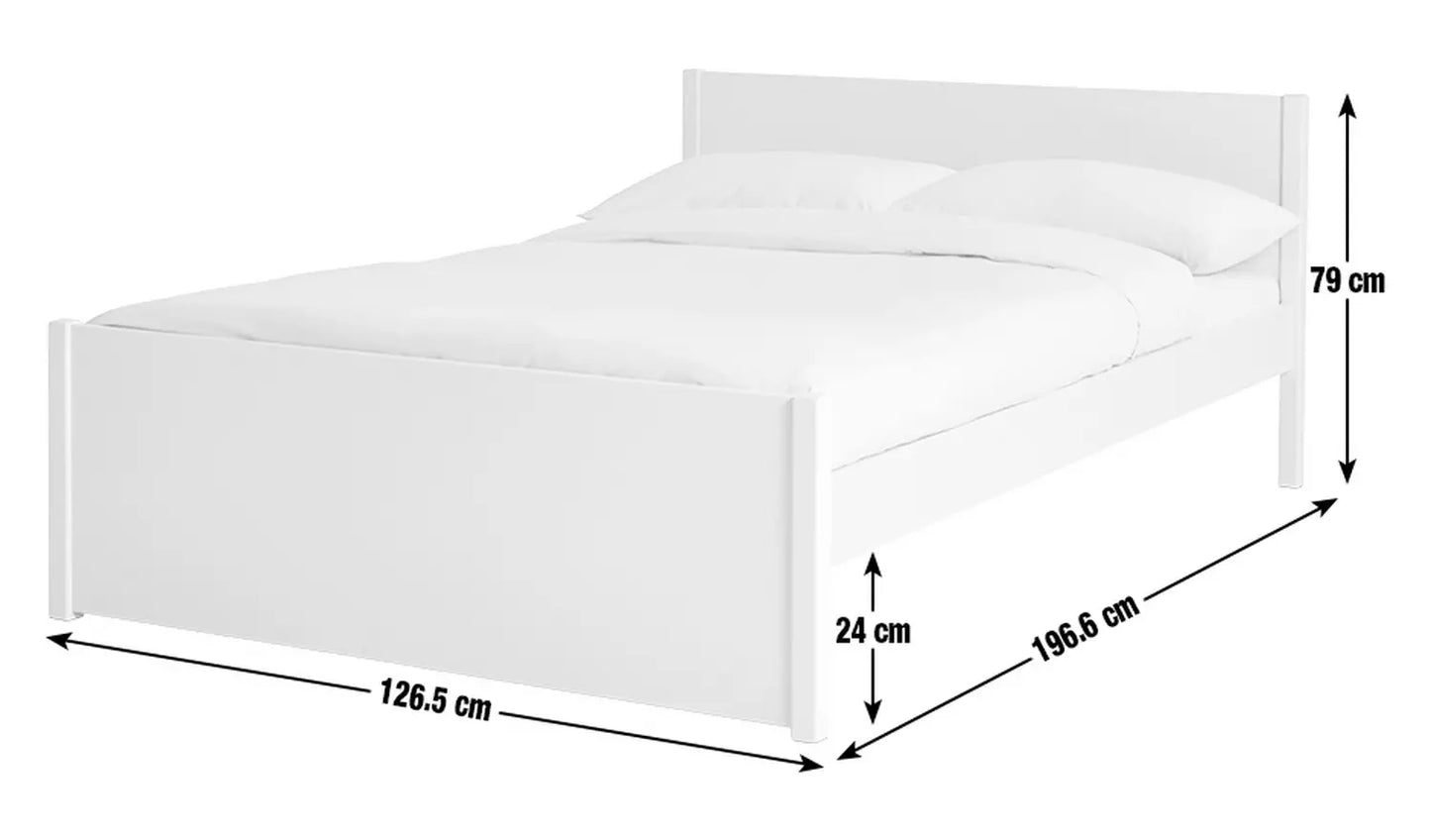 Jenson Small Double Wooden Bed Frame - White