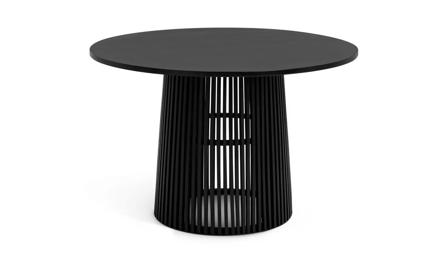 Habitat Jericho Solid Wood 4 Seater Dining Table - Black (minor scratch on base)