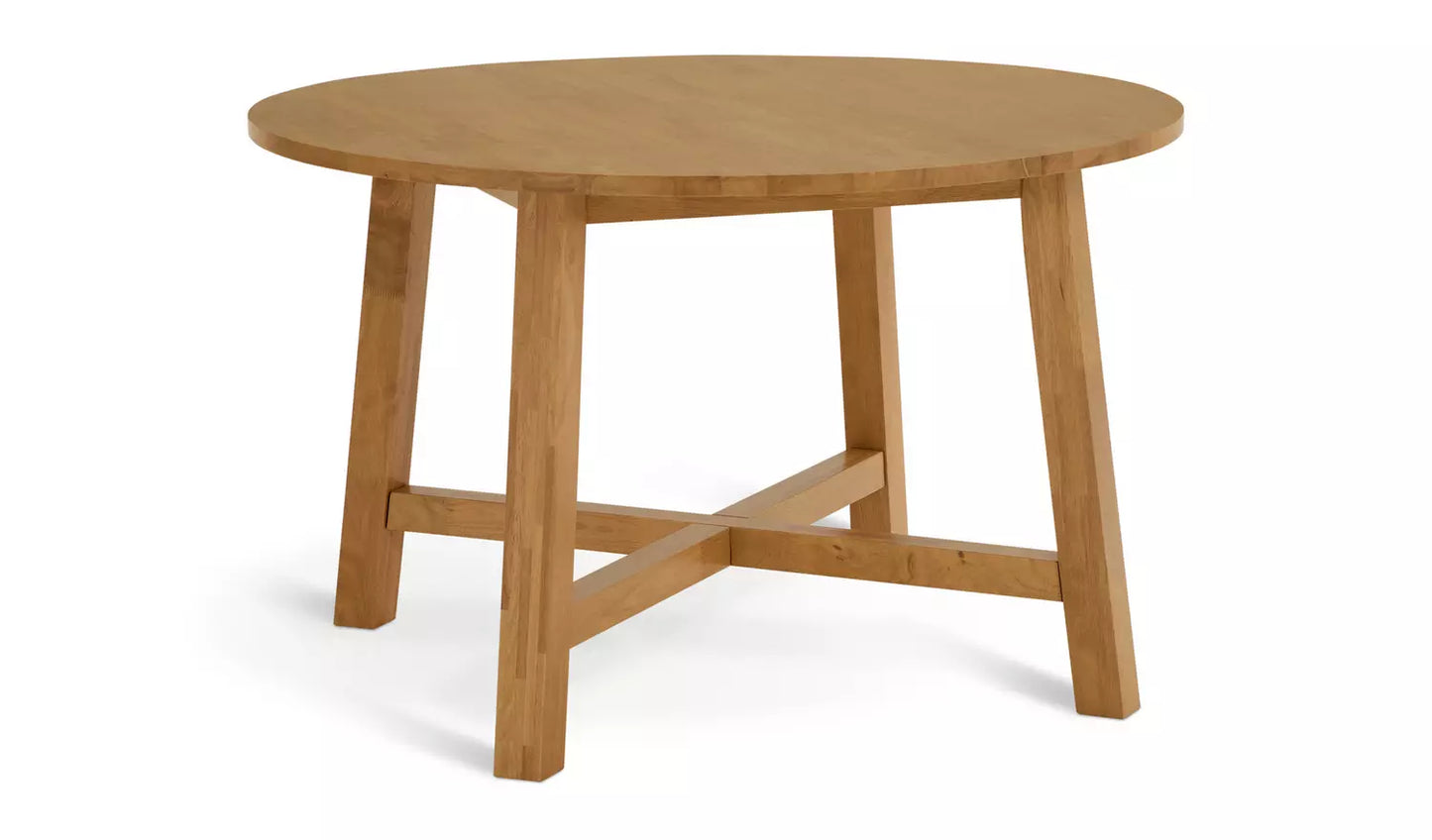 Assembled Habitat Trieste Round 4 Seater Dining Table - Oak