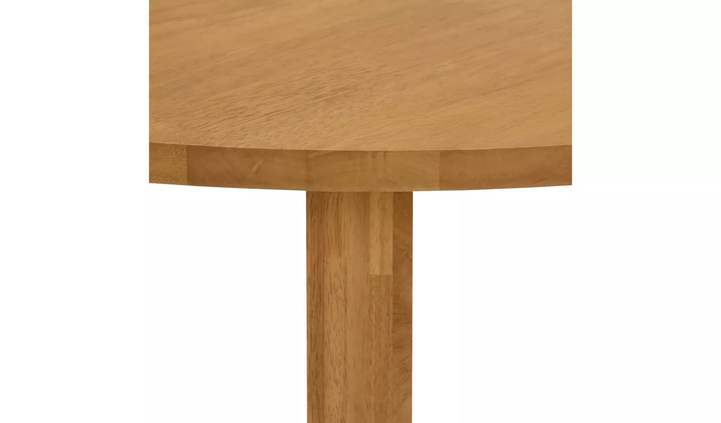 Assembled Habitat Trieste Round 4 Seater Dining Table - Oak