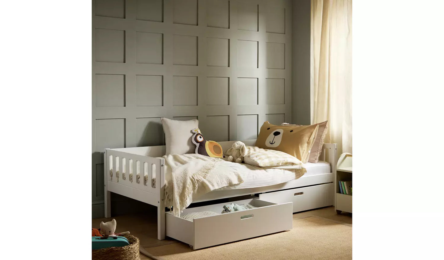 Habitat Kids Ronnie Single Day Bed & Drawer - White