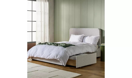 Assembeld Habitat Chadwell Double Storage Bed Frame - Grey (Mattress Included)