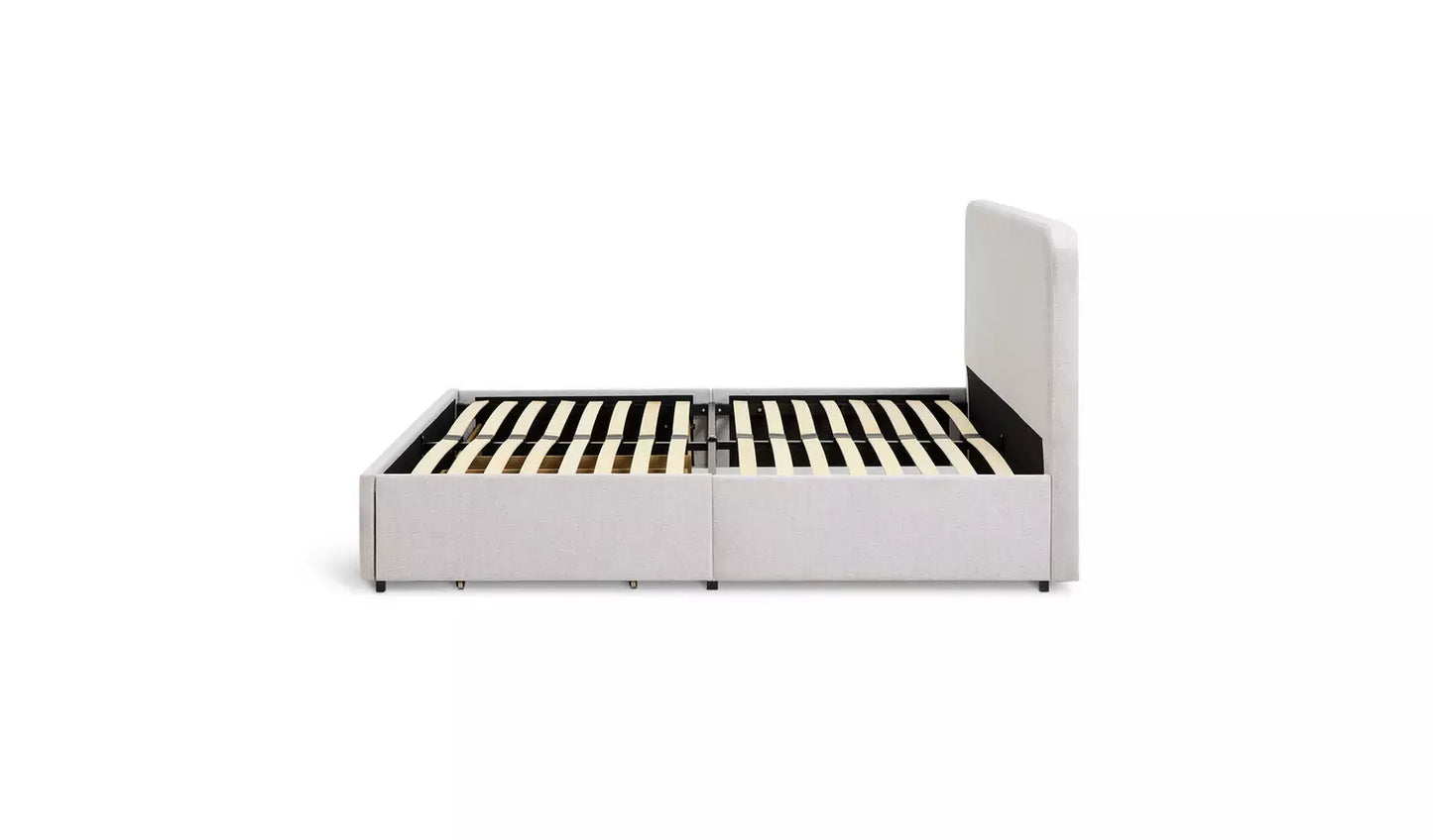 Assembeld Habitat Chadwell Double Storage Bed Frame - Grey (Mattress Included)