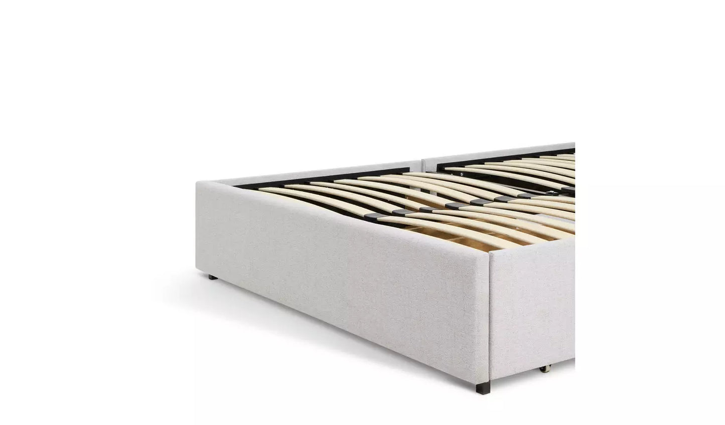 Assembeld Habitat Chadwell Double Storage Bed Frame - Grey (Mattress Included)