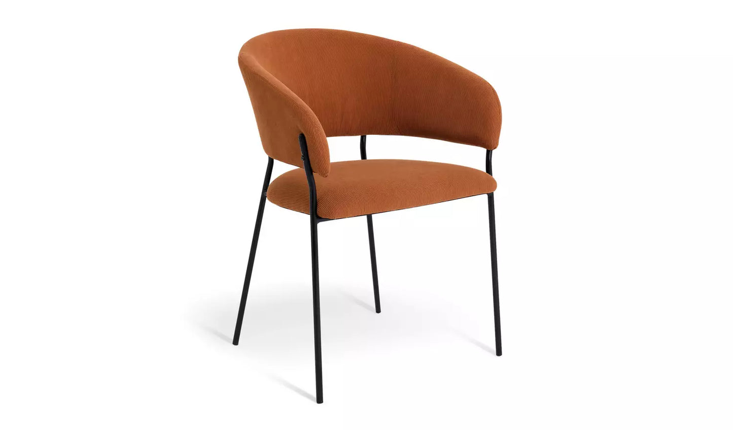 Assembled Habitat Sawyer Pair of Fabric Dinner Chair - Orange