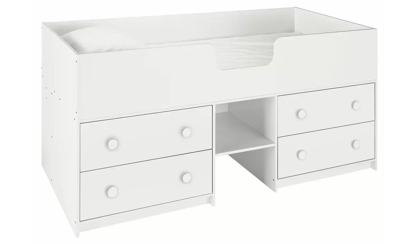Habitat Jackson Shorty 4 Drawer Midsleeper Bed Frame - White